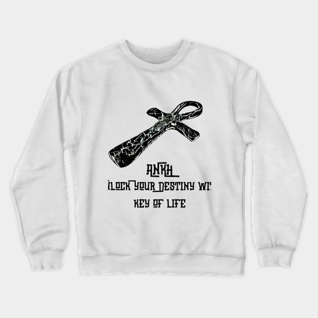 The Ankh Cross Key of Life Ancient Egyptian Symbol Crewneck Sweatshirt by BestChooseArt